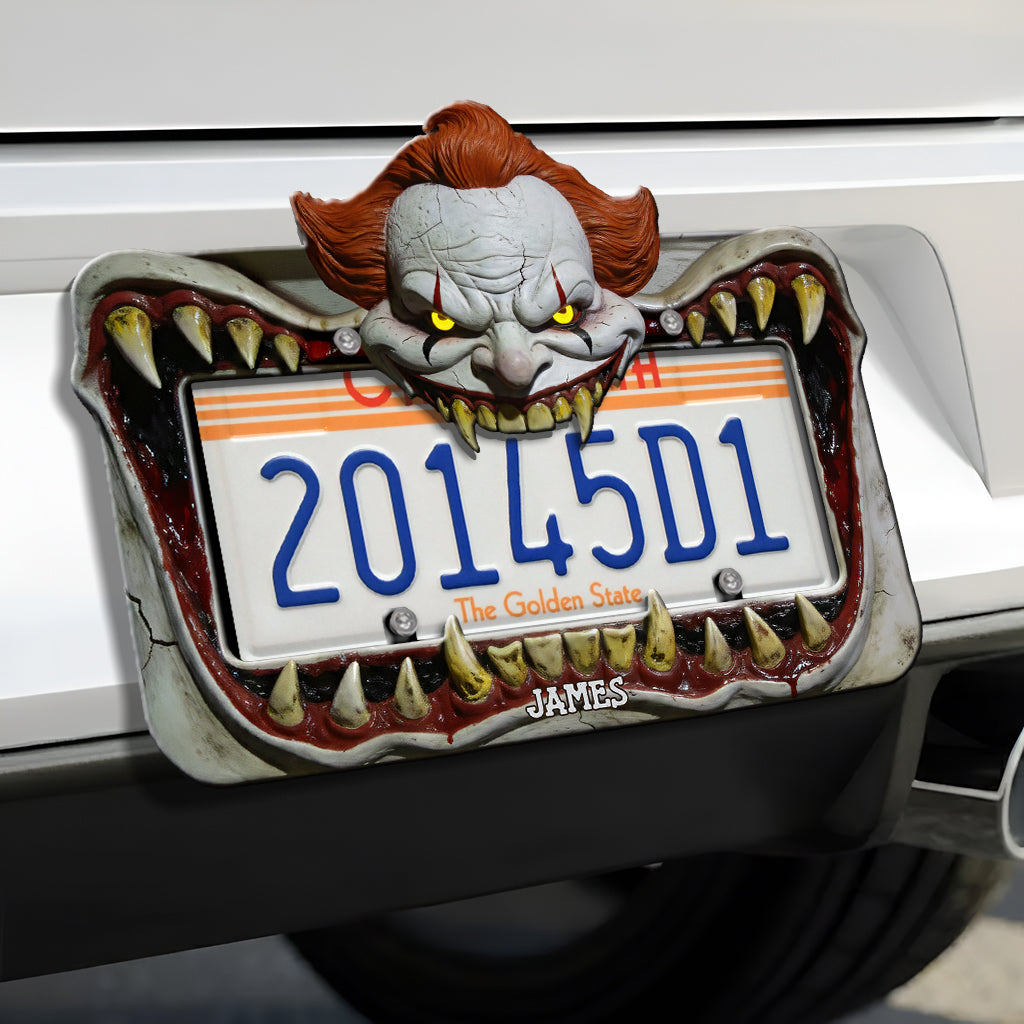 Clown Monster - Personalized Horror Character License Plate Frames