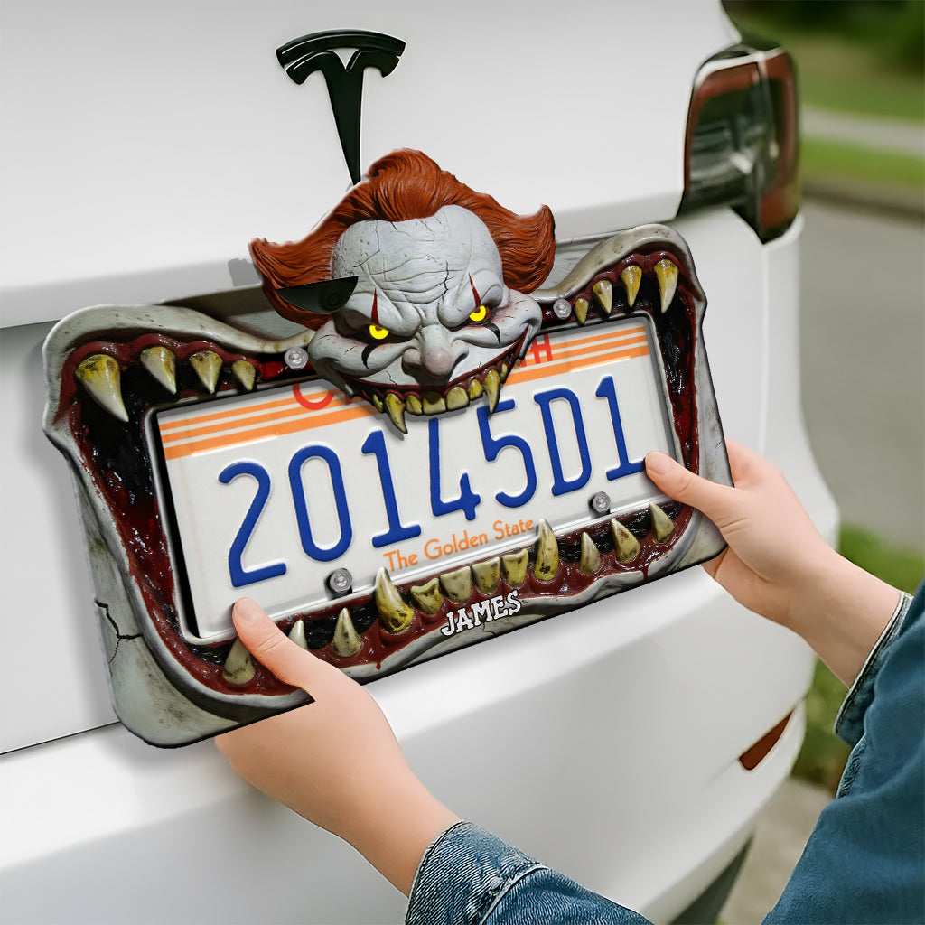Clown Monster - Personalized Horror Character License Plate Frames