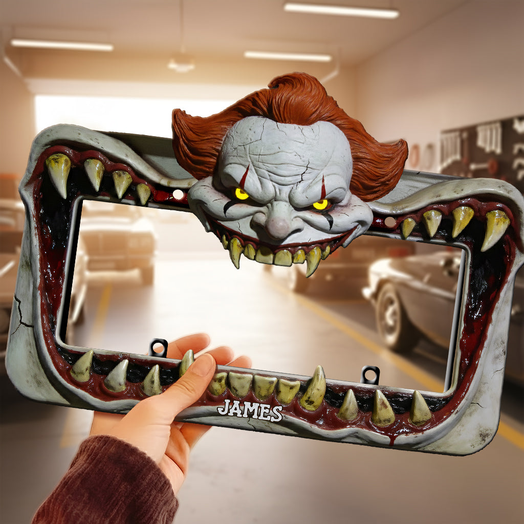 Clown Monster - Personalized Horror Character License Plate Frames