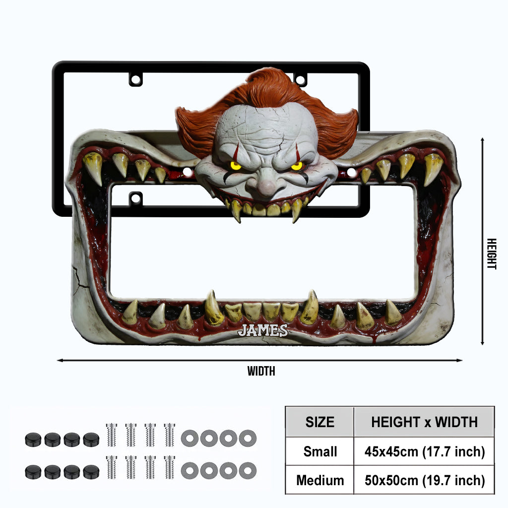 Clown Monster - Personalized Horror Character License Plate Frames