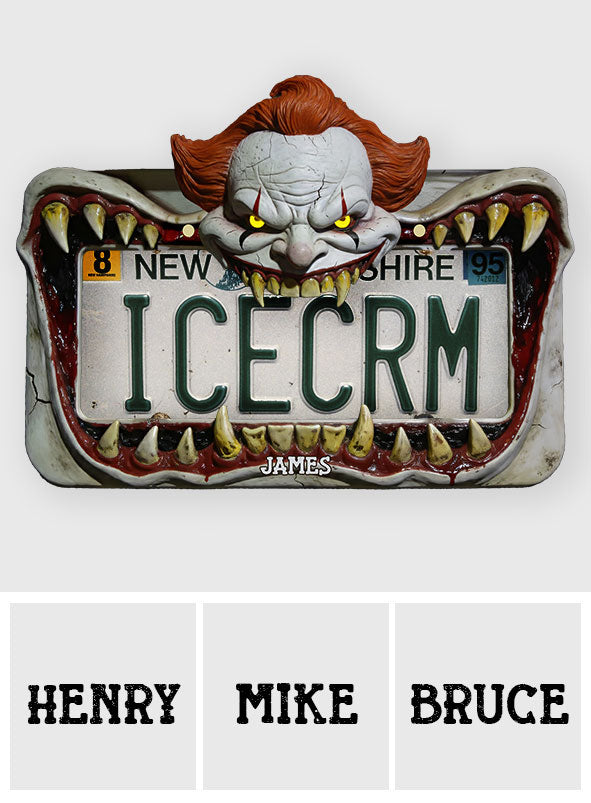Clown Monster - Personalized Horror Character License Plate Frames