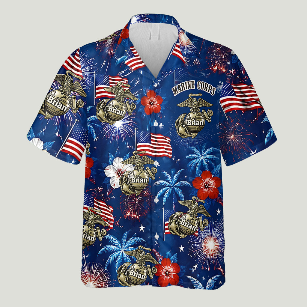 Proud Veteran - Personalized Veteran Hawaiian Shirt