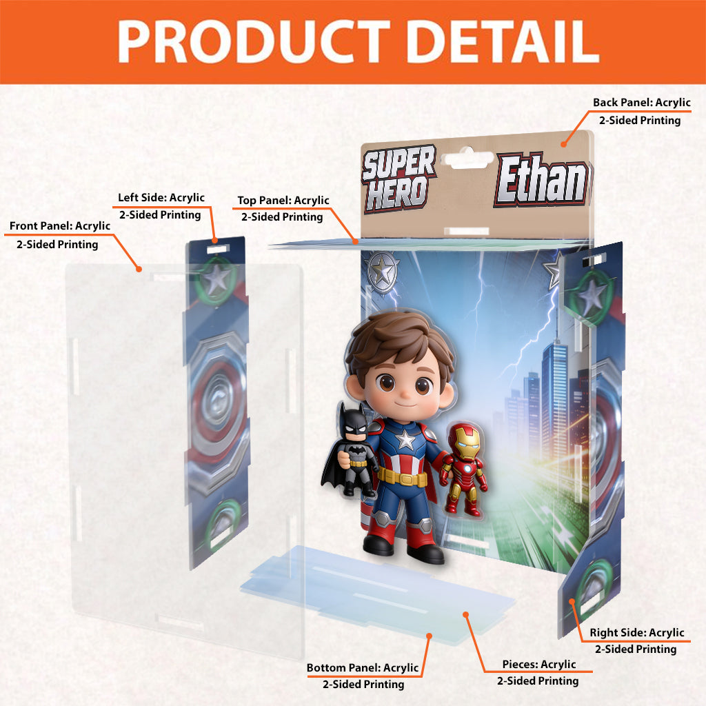 Any Photo, Any Superhero - Personalized Kid Acrylic Display Box