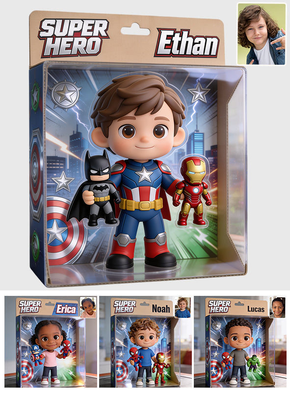 Any Photo, Any Superhero - Personalized Kid Acrylic Display Box