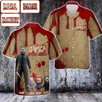 Dad Of Little Horrors - Personalized Father Hawaiian Shirt