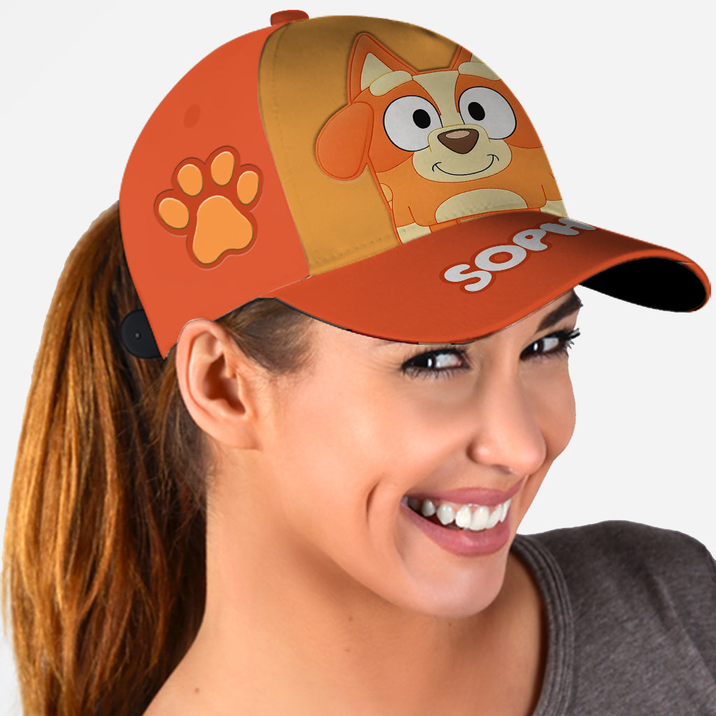 Playful Pup - Personalized Blue Dog Classic Cap