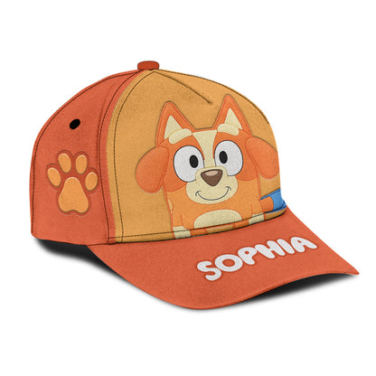 Playful Pup - Personalized Blue Dog Classic Cap