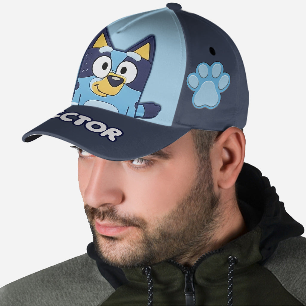 Playful Pup - Personalized Blue Dog Classic Cap