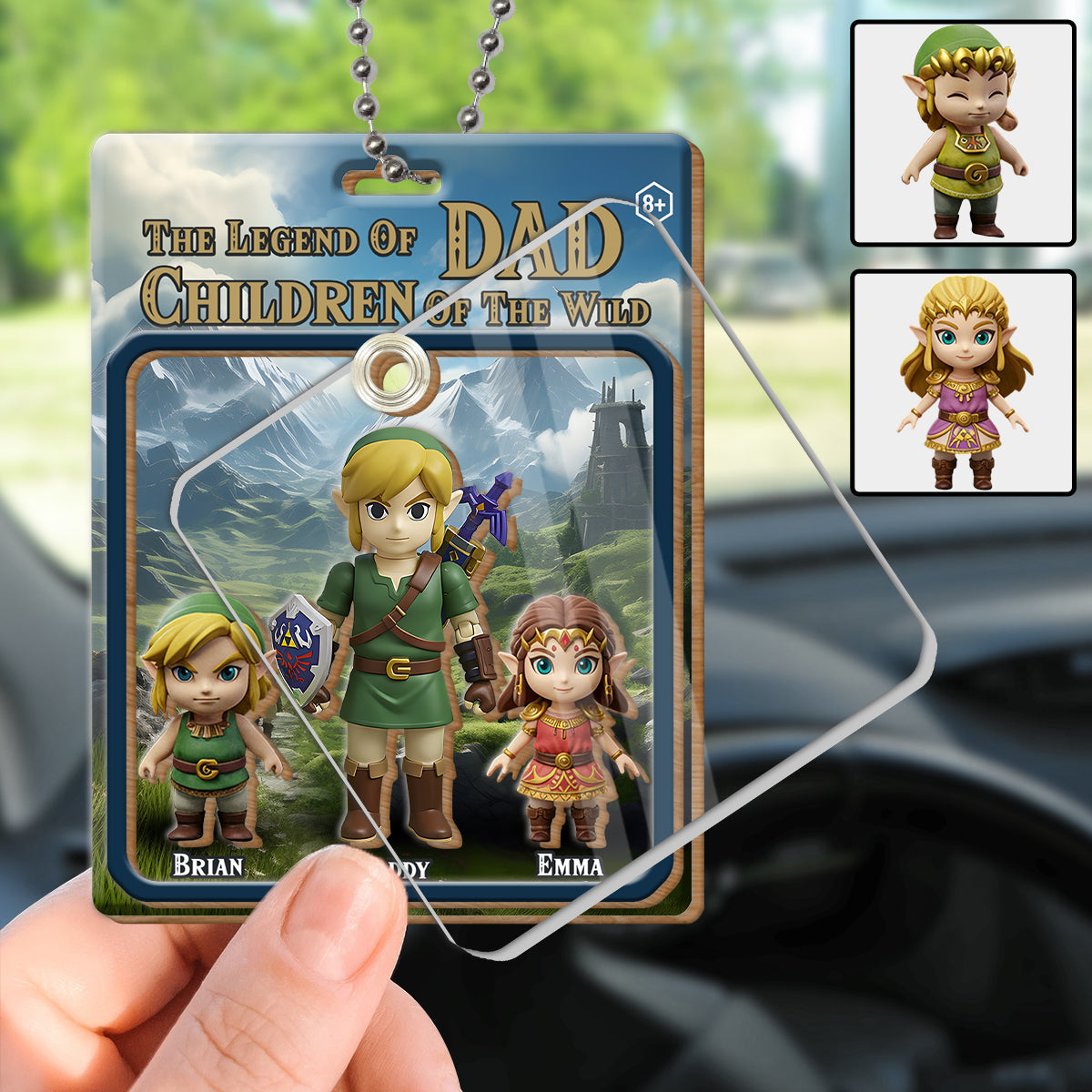 The Legend Of Dad - Personalized The Hero's Legend Multilayer 3D Box Tag