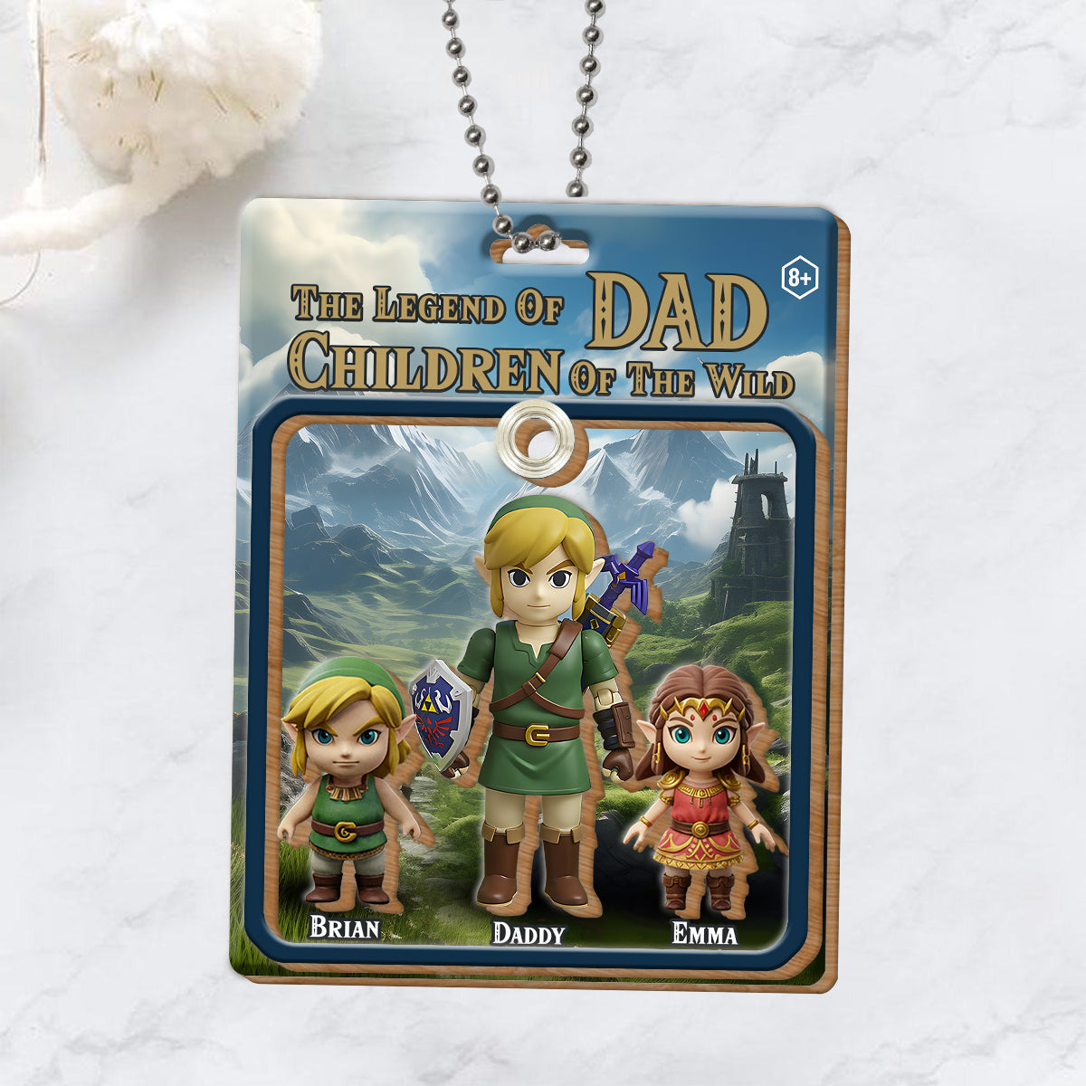 The Legend Of Dad - Personalized The Hero's Legend Multilayer 3D Box Tag