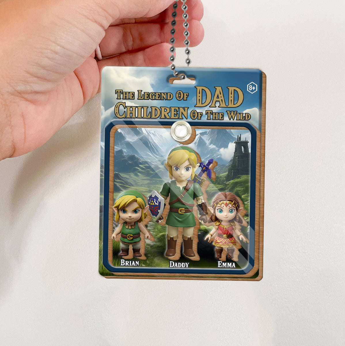 The Legend Of Dad - Personalized The Hero's Legend Multilayer 3D Box Tag
