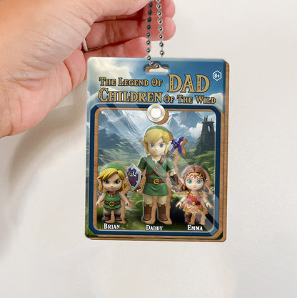 The Legend Of Dad - Personalized The Hero's Legend Multilayer 3D Box Tag