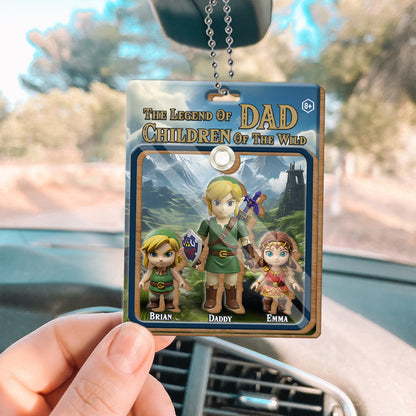 The Legend Of Dad - Personalized The Hero's Legend Multilayer 3D Box Tag