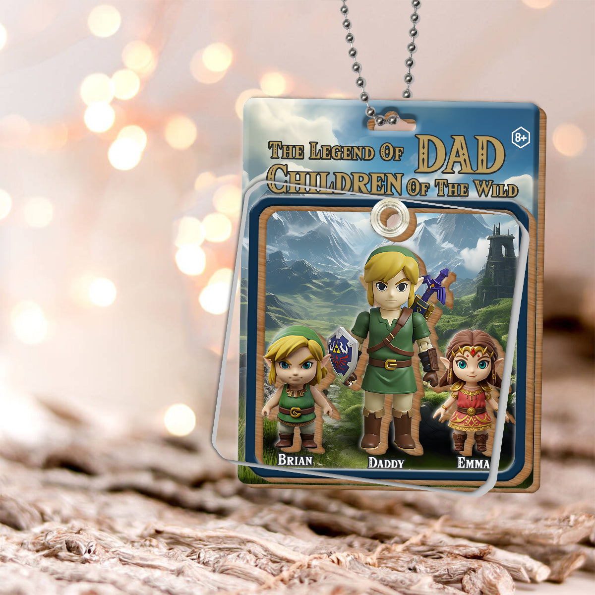The Legend Of Dad - Personalized The Hero's Legend Multilayer 3D Box Tag