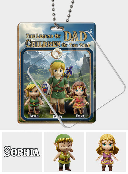 The Legend Of Dad - Personalized The Hero's Legend Multilayer 3D Box Tag