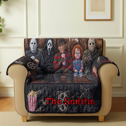 Halloween Time - Personalized Horror Character Quilted Sofa/Couch Cover