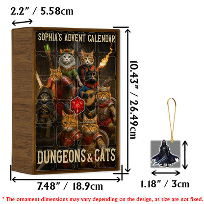 Dungeons Dragons dnd christmas - Personalized DD Lover Advent Calendar With Ornaments