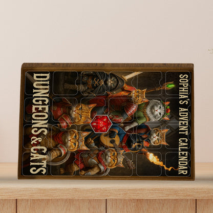 Dungeons Dragons dnd christmas - Personalized DD Lover Advent Calendar With Ornaments
