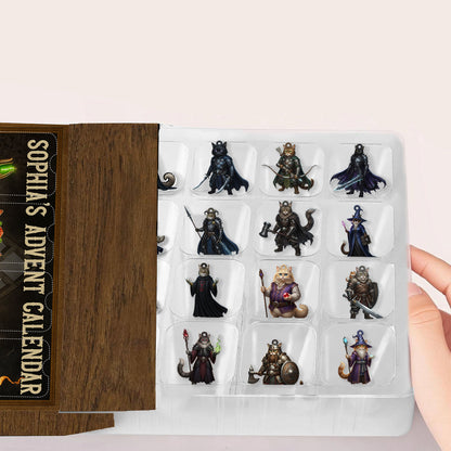 Dungeons Dragons dnd christmas - Personalized DD Lover Advent Calendar With Ornaments