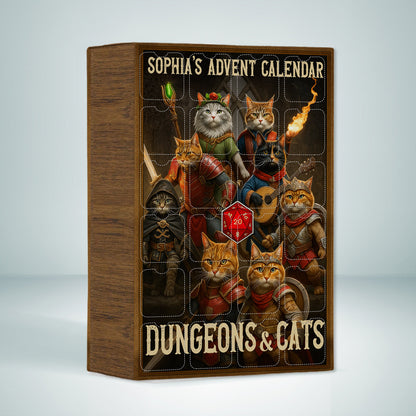 Dungeons Dragons dnd christmas - Personalized DD Lover Advent Calendar With Ornaments