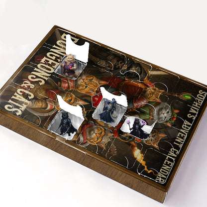 Dungeons Dragons dnd christmas - Personalized DD Lover Advent Calendar With Ornaments