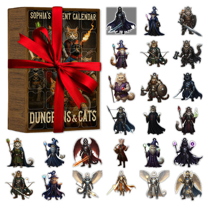 Dungeons Dragons dnd christmas - Personalized DD Lover Advent Calendar With Ornaments