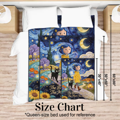 The Braver You Be, The More You'll See - Personalized Coraline Blanket