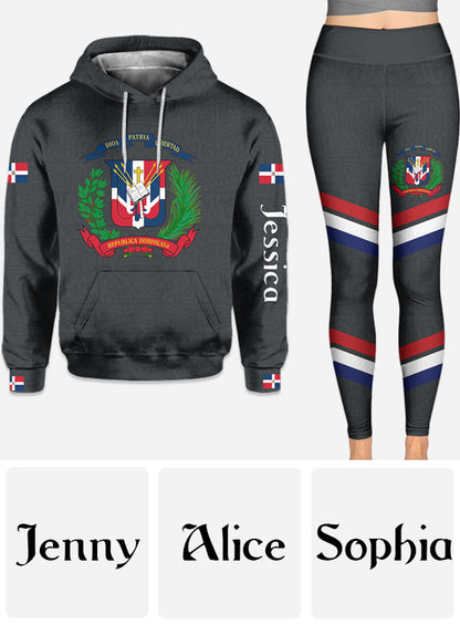 Dominican Republic, Dios, Patria, Libertad - Personalized Expats Hoodie and Leggings