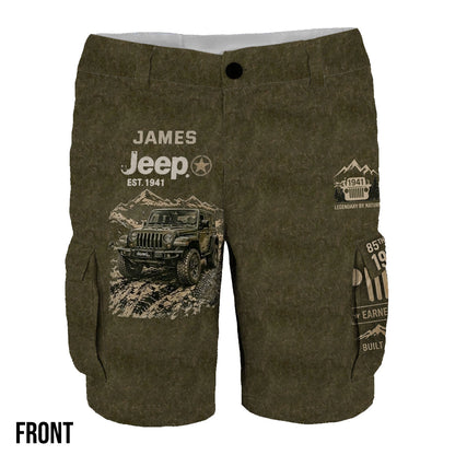 Jeep 85th Anniversary - Personalized Car Cargo Shorts With Belt