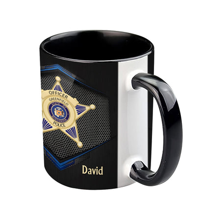 To Serve And Protect - Personalized Police Officer Accent Mug