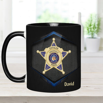 To Serve And Protect - Personalized Police Officer Accent Mug
