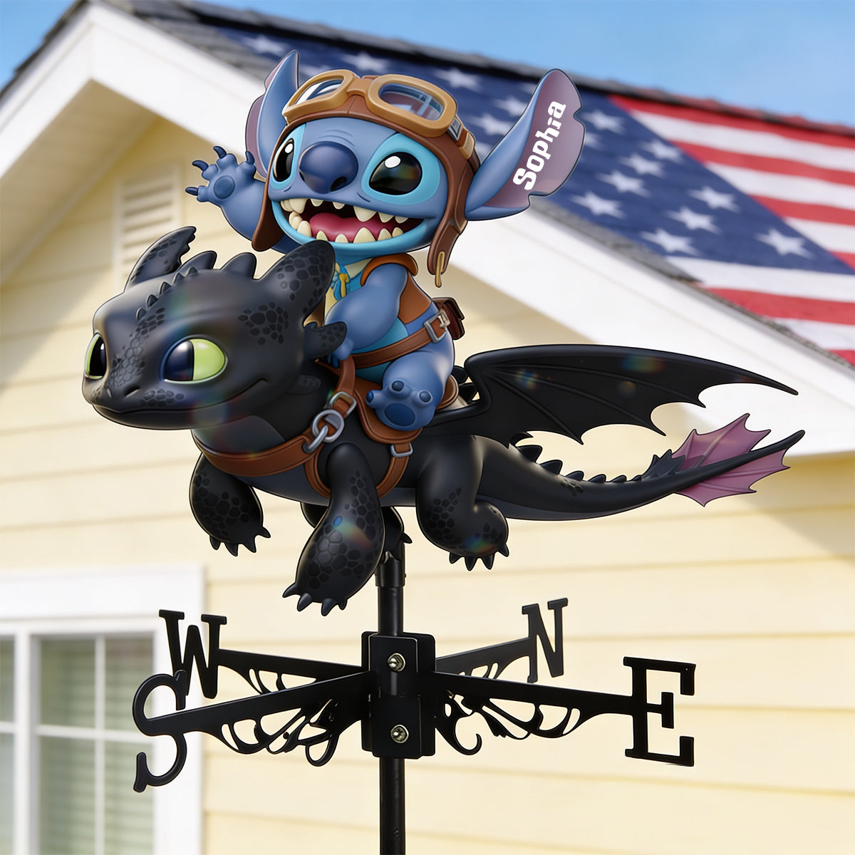 Two Little Monsters - Personalized Ohana Weather Vane