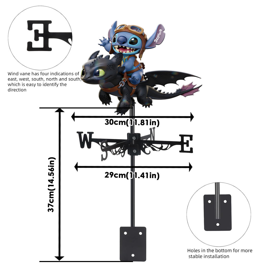 Two Little Monsters - Personalized Ohana Weather Vane