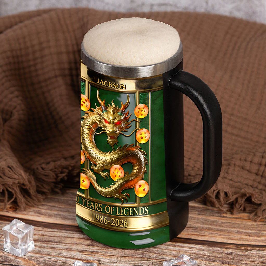 40 Years Of Legend - Personalized Seven Balls Beer Stein