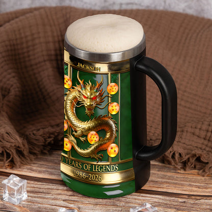 40 Years Of Legend - Personalized Seven Balls Beer Stein