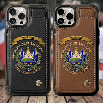 Proud El Salvador - Personalized Expats Wallet Phone Case