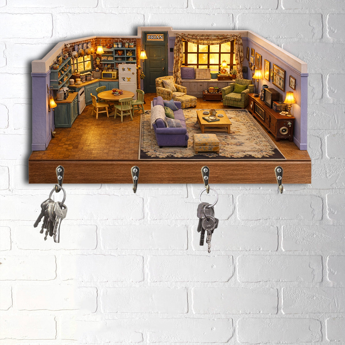 Friends Fans Gift - Personalized Custom Shaped Hanging Rack