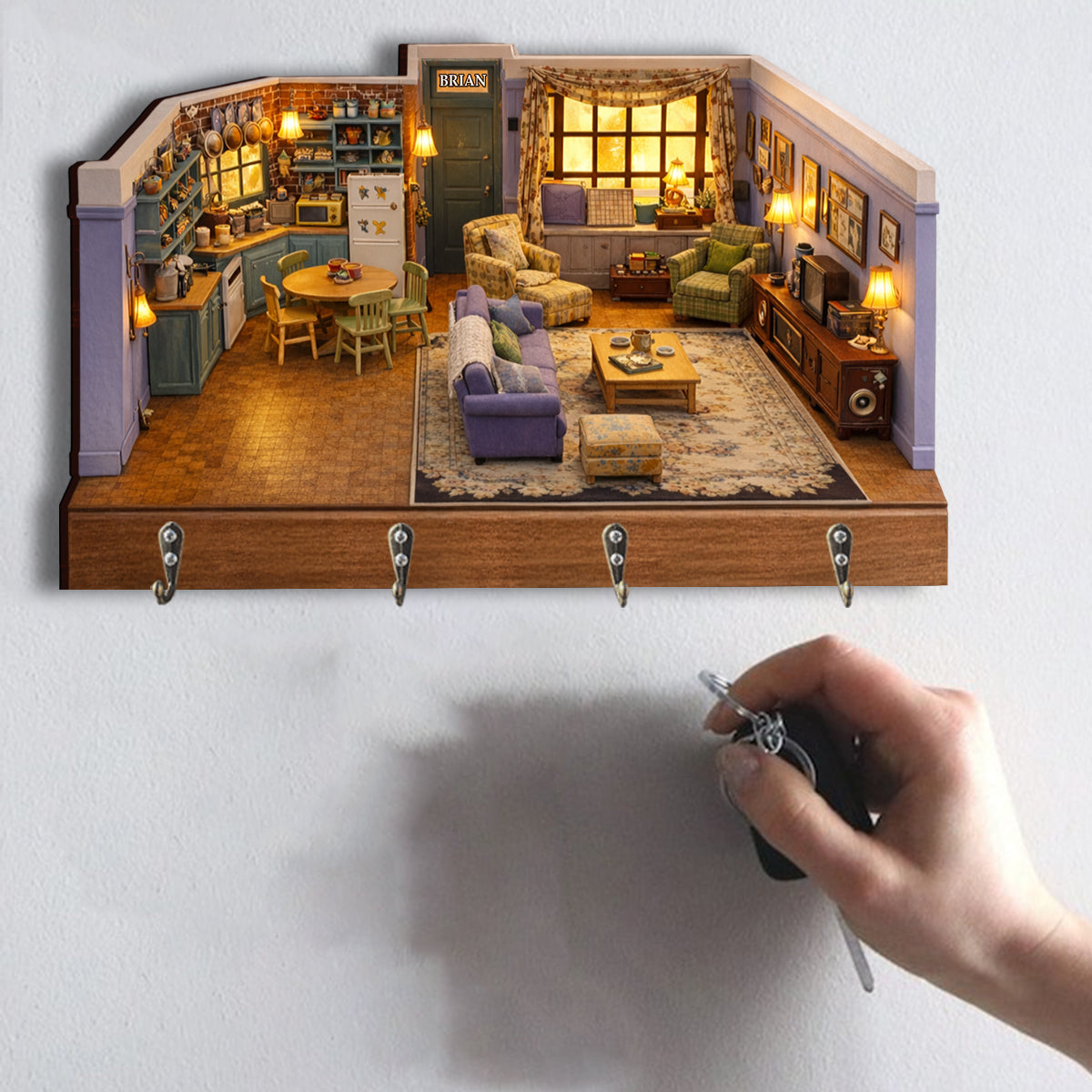Friends Fans Gift - Personalized Custom Shaped Hanging Rack