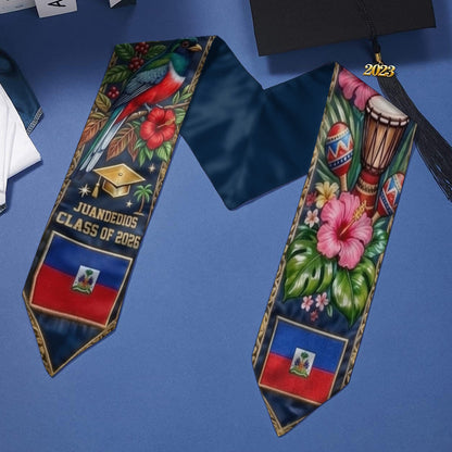 Proud Haiti, Class Of 2026 - Personalized Graduation Graduation Stole