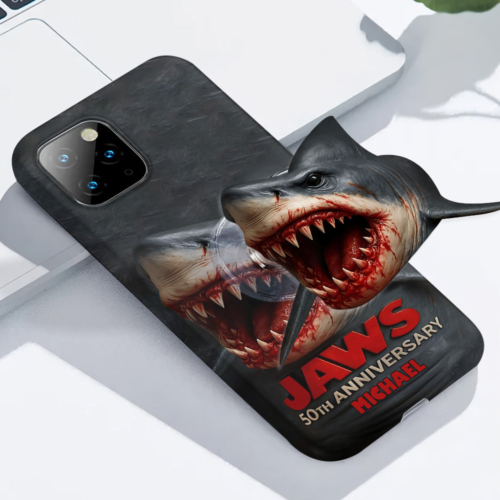 Scary Shark - Personalized Shark Full Print Phone Case