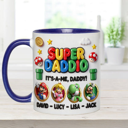 Supper Daddio - Personalized Super Plumber Accent Mug