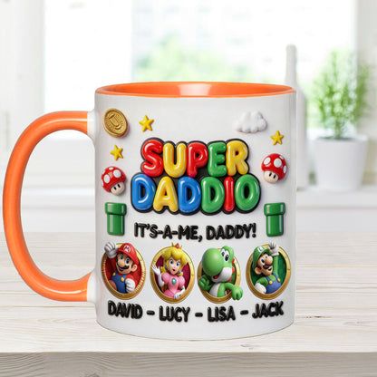 Supper Daddio - Personalized Super Plumber Accent Mug