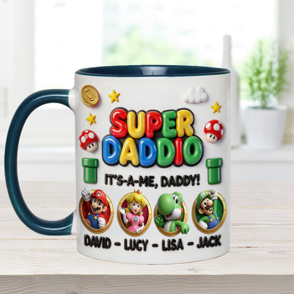 Supper Daddio - Personalized Super Plumber Accent Mug