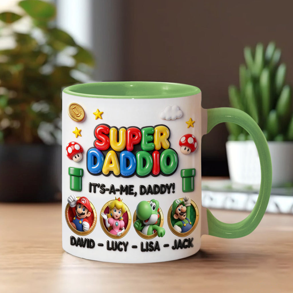 Supper Daddio - Personalized Super Plumber Accent Mug