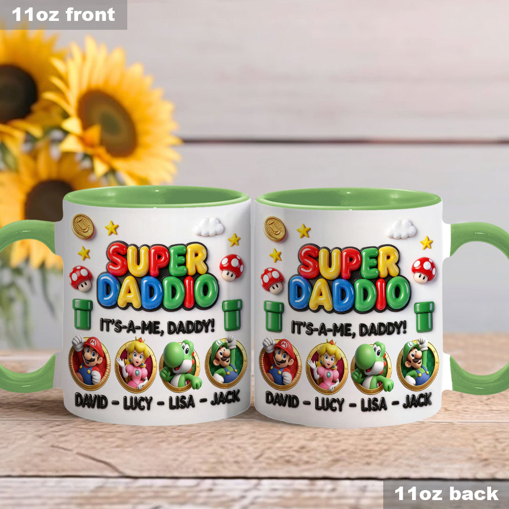Supper Daddio - Personalized Super Plumber Accent Mug