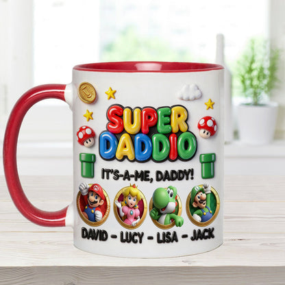 Supper Daddio - Personalized Super Plumber Accent Mug