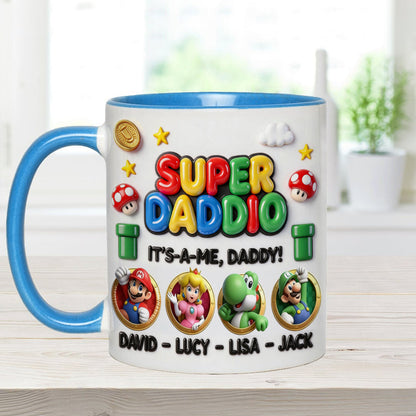 Supper Daddio - Personalized Super Plumber Accent Mug