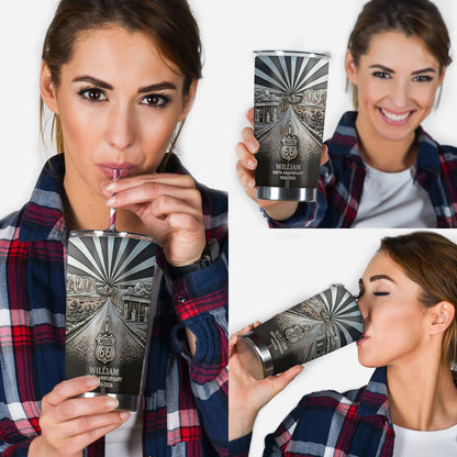 100th Anniversary Of Route 66 - Personalized Car Lover Tumbler