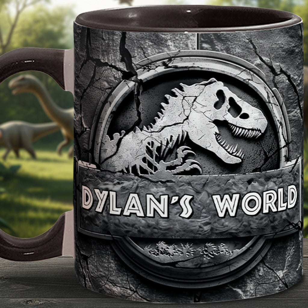 Dinosaur World - Personalized Dinosaur Accent Mug