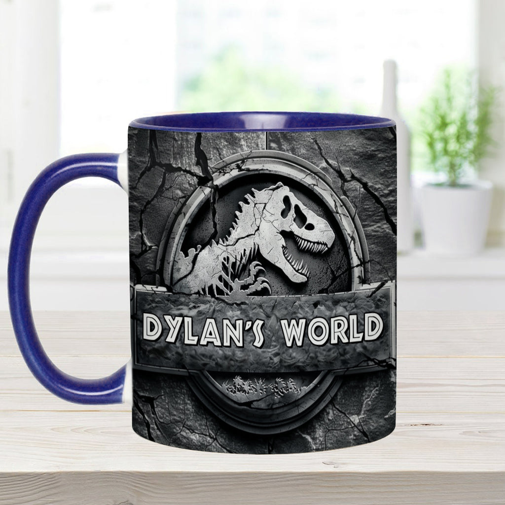 Dinosaur World - Personalized Dinosaur Accent Mug